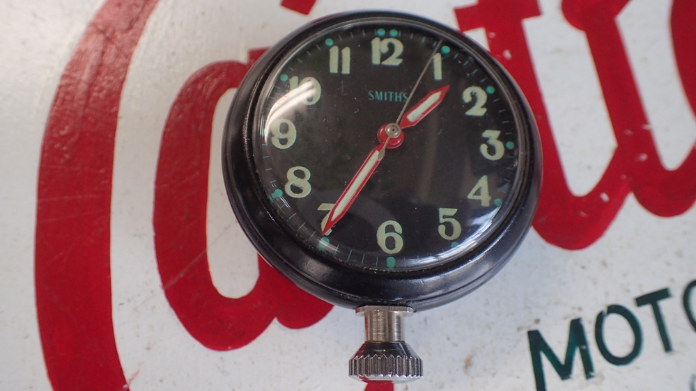 SmithS マグネット付き 機械式手巻き Car Watch ブラック仕上げ 程度上 